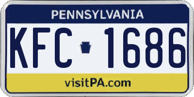 PA license plate KFC1686