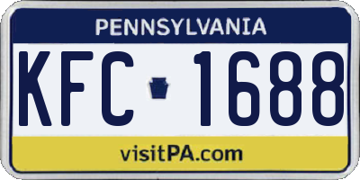 PA license plate KFC1688