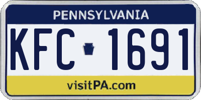 PA license plate KFC1691