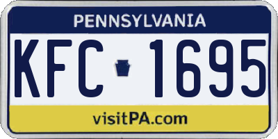 PA license plate KFC1695