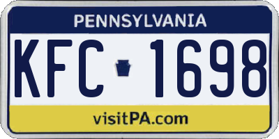 PA license plate KFC1698