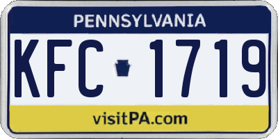 PA license plate KFC1719
