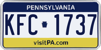 PA license plate KFC1737