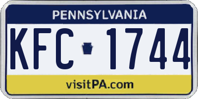 PA license plate KFC1744