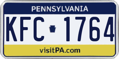 PA license plate KFC1764