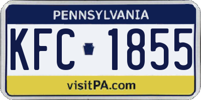 PA license plate KFC1855
