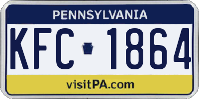 PA license plate KFC1864