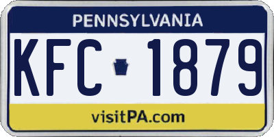 PA license plate KFC1879