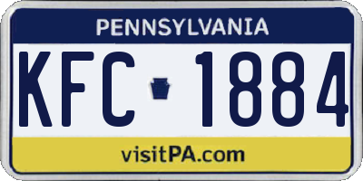 PA license plate KFC1884