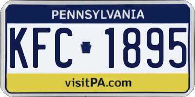 PA license plate KFC1895