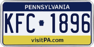 PA license plate KFC1896
