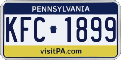 PA license plate KFC1899