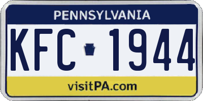 PA license plate KFC1944