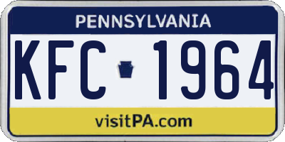 PA license plate KFC1964
