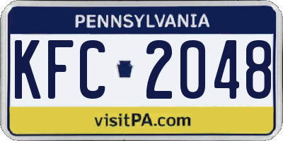 PA license plate KFC2048