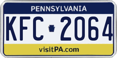PA license plate KFC2064