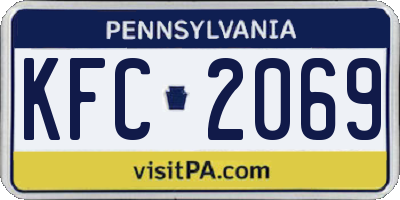 PA license plate KFC2069