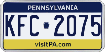PA license plate KFC2075