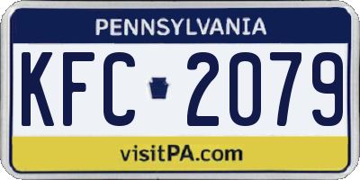 PA license plate KFC2079