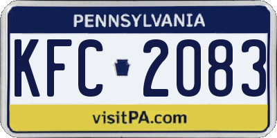PA license plate KFC2083