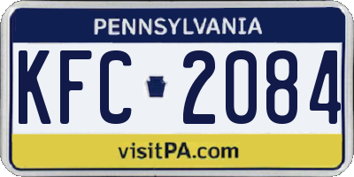 PA license plate KFC2084