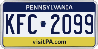 PA license plate KFC2099