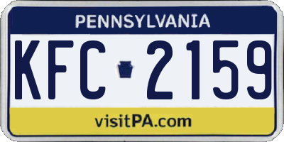 PA license plate KFC2159