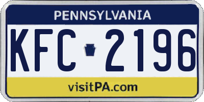 PA license plate KFC2196