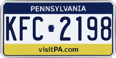 PA license plate KFC2198