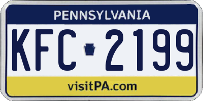 PA license plate KFC2199