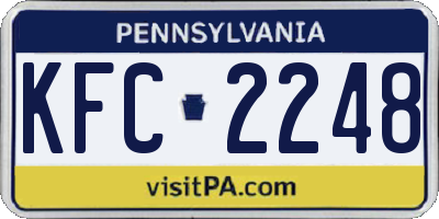 PA license plate KFC2248