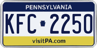PA license plate KFC2250