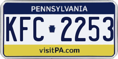 PA license plate KFC2253