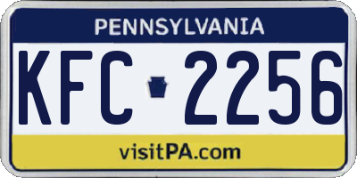 PA license plate KFC2256