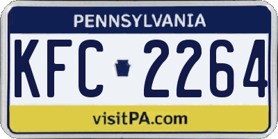 PA license plate KFC2264