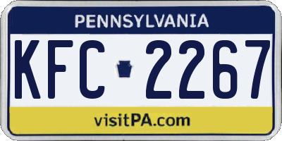 PA license plate KFC2267