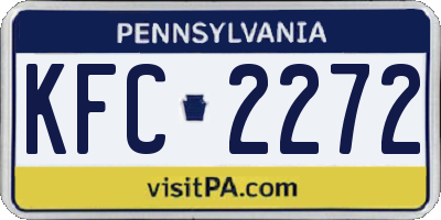 PA license plate KFC2272