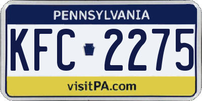 PA license plate KFC2275