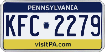 PA license plate KFC2279