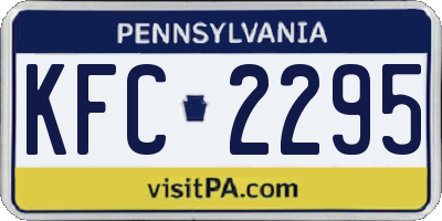 PA license plate KFC2295