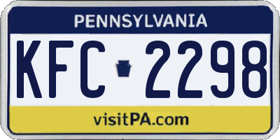 PA license plate KFC2298