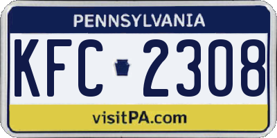 PA license plate KFC2308