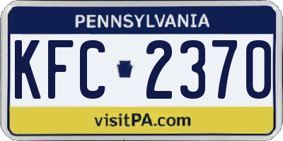PA license plate KFC2370