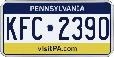 PA license plate KFC2390