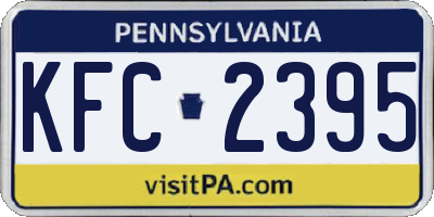 PA license plate KFC2395
