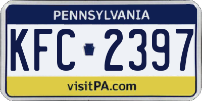 PA license plate KFC2397