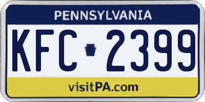 PA license plate KFC2399