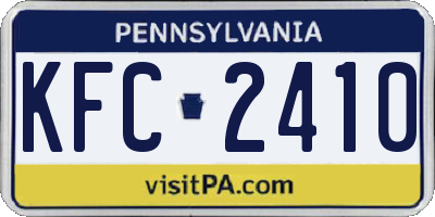 PA license plate KFC2410
