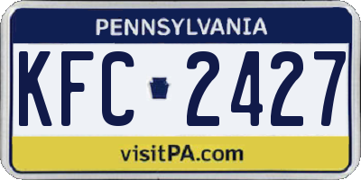 PA license plate KFC2427