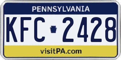 PA license plate KFC2428